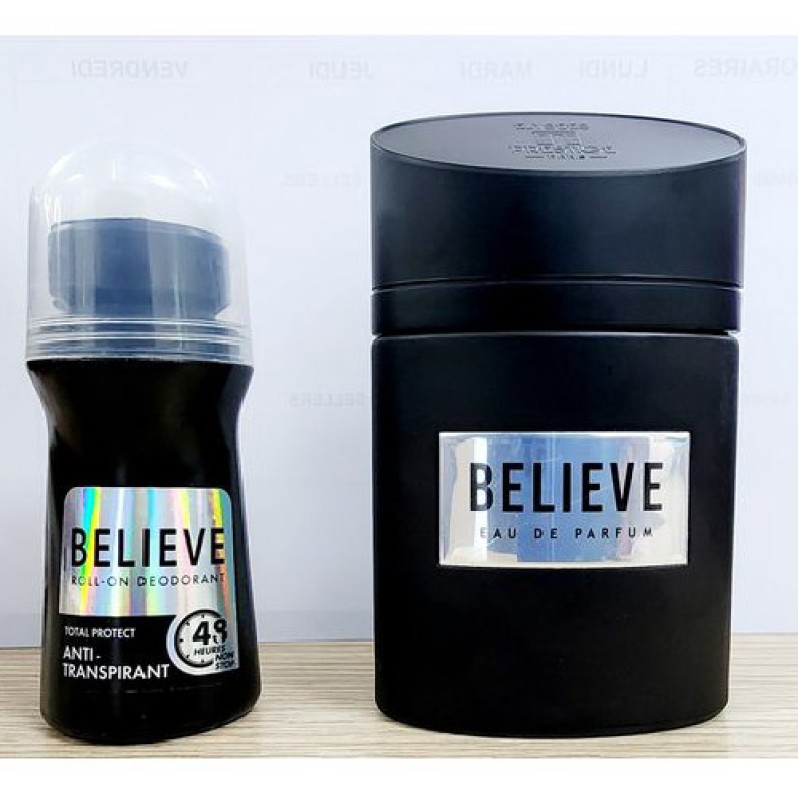 Believe Parfum + Anti-Transpirant + Sac - pour Homme 80 ml
