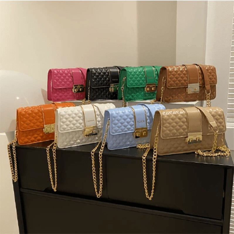 Sac à Main pour Femme avec Bandoulière en Chaîne - Noir