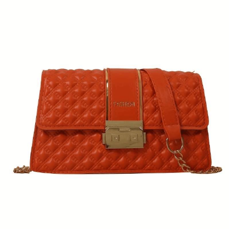 Sac à Main pour Femme avec Bandoulière en Chaîne - Orange
