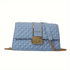 Sac à Main pour Femme avec Bandoulière en Chaîne - Bleu ciel