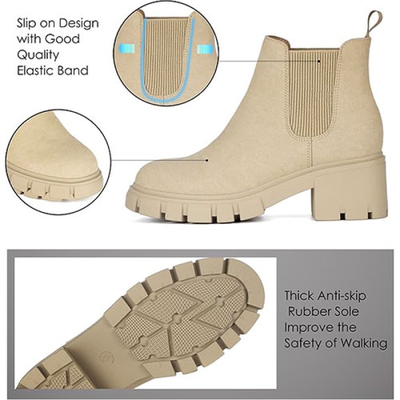 Chaussure Bottines Chelsea Athlefit pour Femmes, Bottines à la Mode