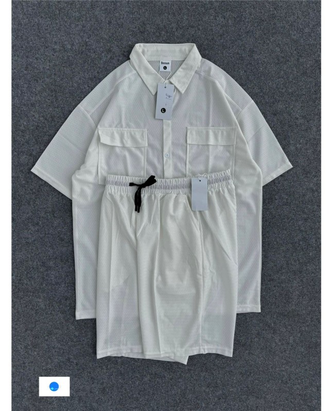 Ensemble Vêtements Moderne et Décontracté Homme - blanc 