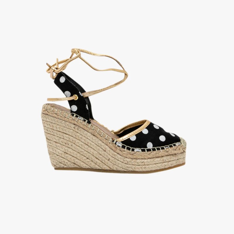 Espadrilles compensées à pois Haphic