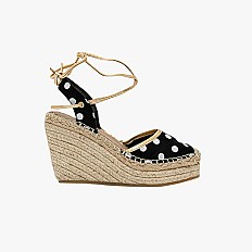 Espadrilles compensées à pois Haphic