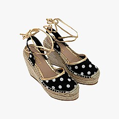 Espadrilles compensées à pois Haphic
