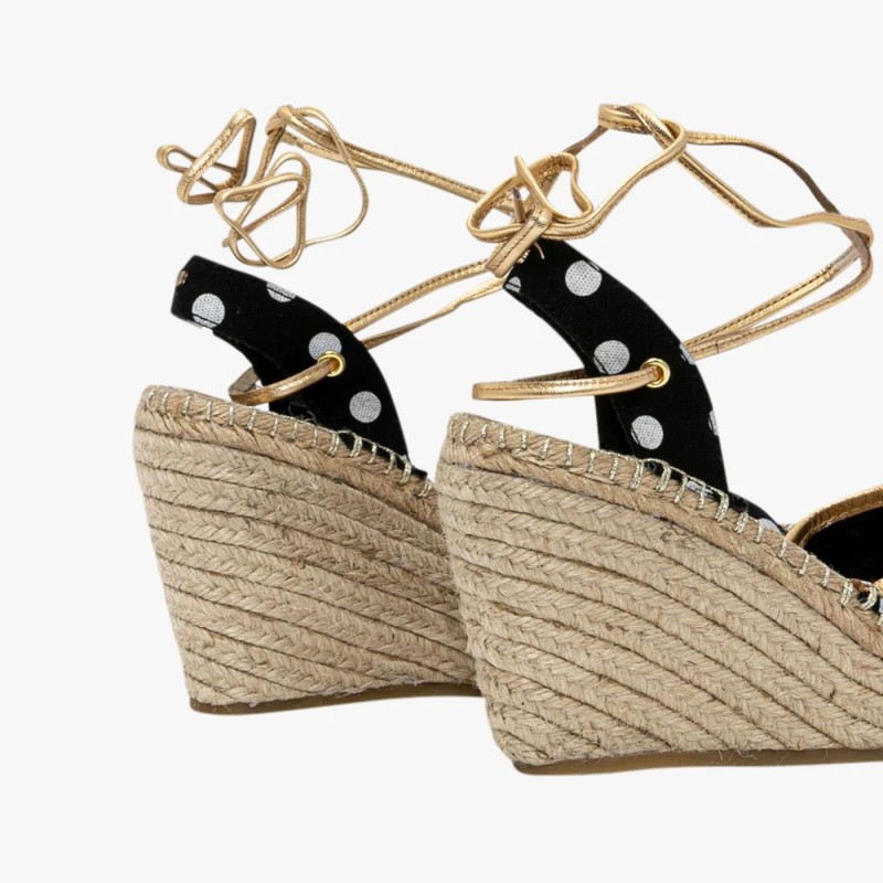 Espadrilles compensées à pois Haphic