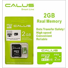 Calus Carte Mémoire Micro SD - 2GB + Adaptateur SD