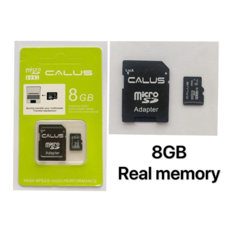 Calus Carte Mémoire Micro SD - 8GB + Adaptateur SD