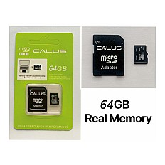 Calus Carte Mémoire Micro SD - 64GB + Adaptateur SD