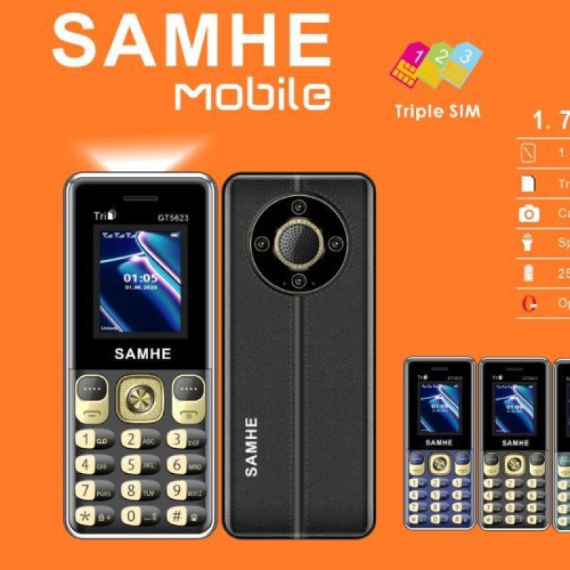 Téléphone SAMHE GT 5623 Triple SIM Radio FM - Noir