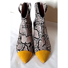Bottines en Similicuir Imprimé peau de serpent - Femme
