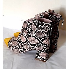 Bottines en Similicuir Imprimé peau de serpent - Femme