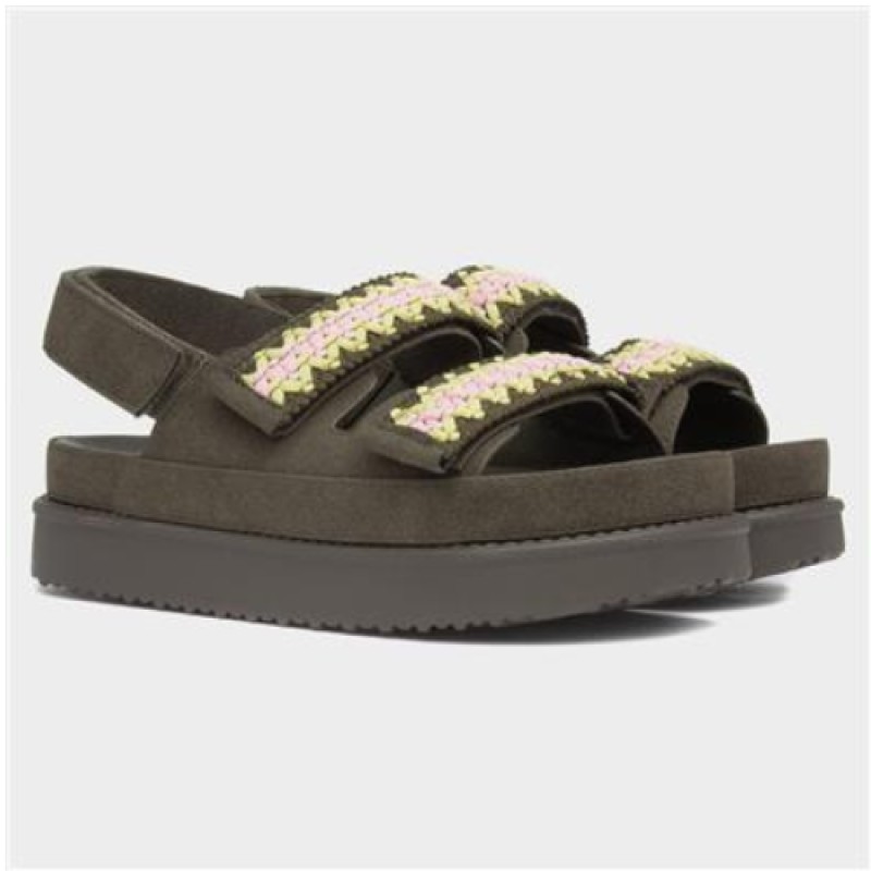 Sandales Compensées Confortable - Vert