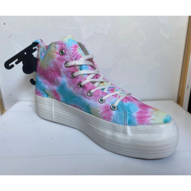 Basket en toile semelles compensée  - Pour Femme