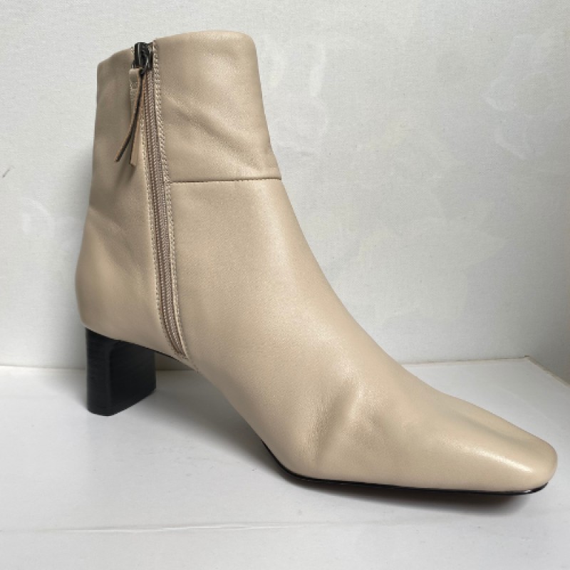 WHO WHAT WEAR Bottines à Talons Mode Femme - Beige
