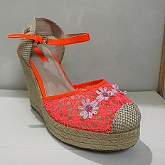LOLLIPOPS Sandales Espadrille - Rose orange
