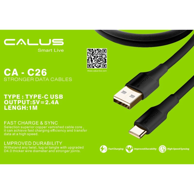Calus Câble de Charge CA-C26 - Type-C USB