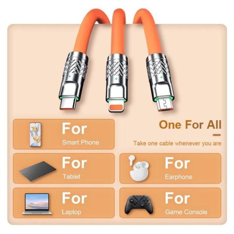 Câble de Chargeur 3 en 1 Calus CA-HI10 (Type-C / Lightning / Micro USB)